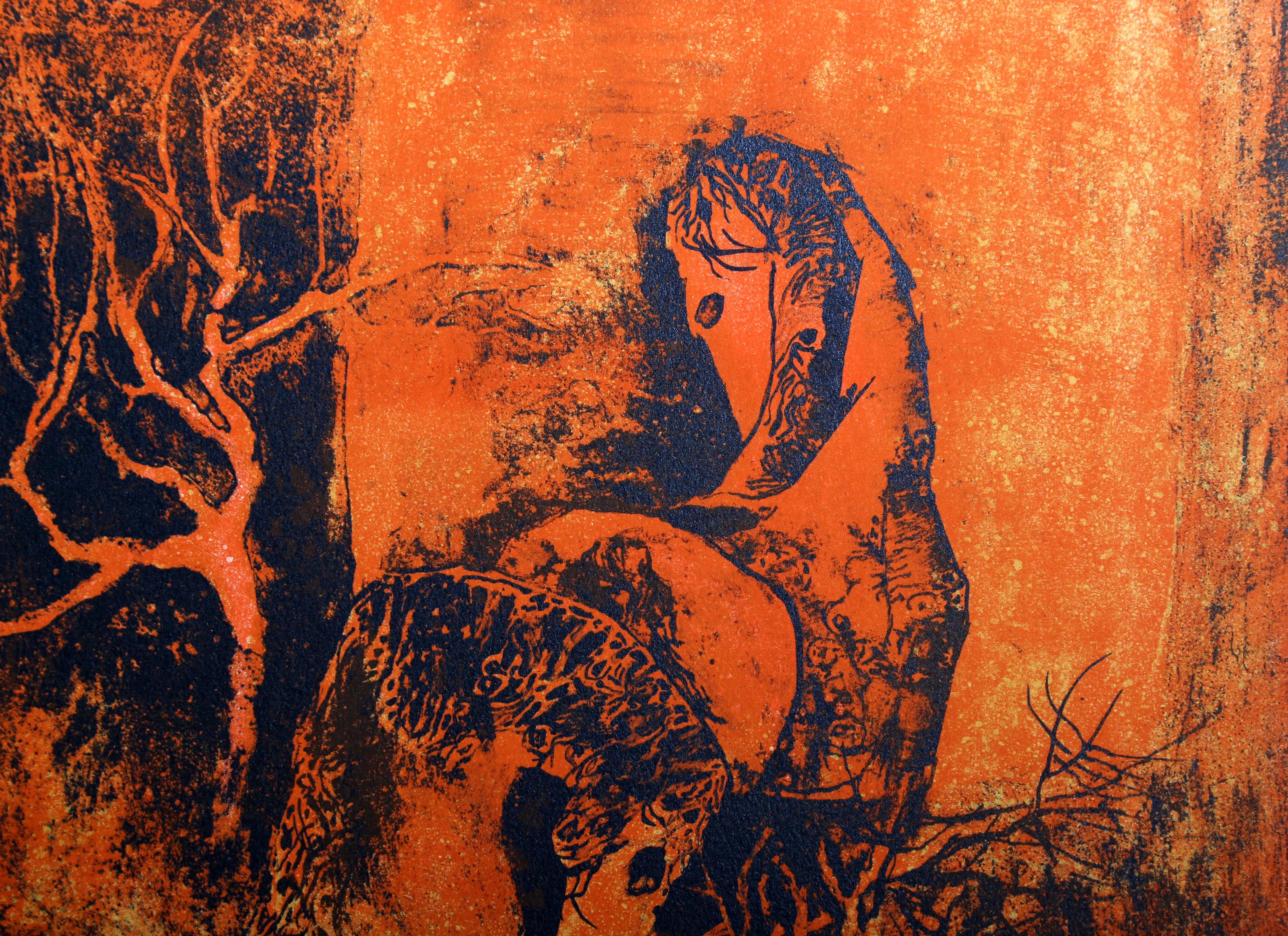 Horses in the Wild, Lithograph by Hoi Lebadang For Sale 1