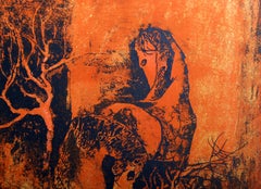 Caballos salvajes, litografía de Hoi Lebadang