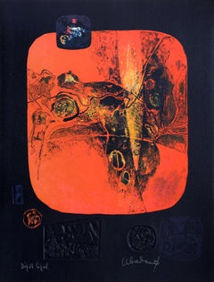 Landscape in Orange, Lithograph by Hoi Lebadang