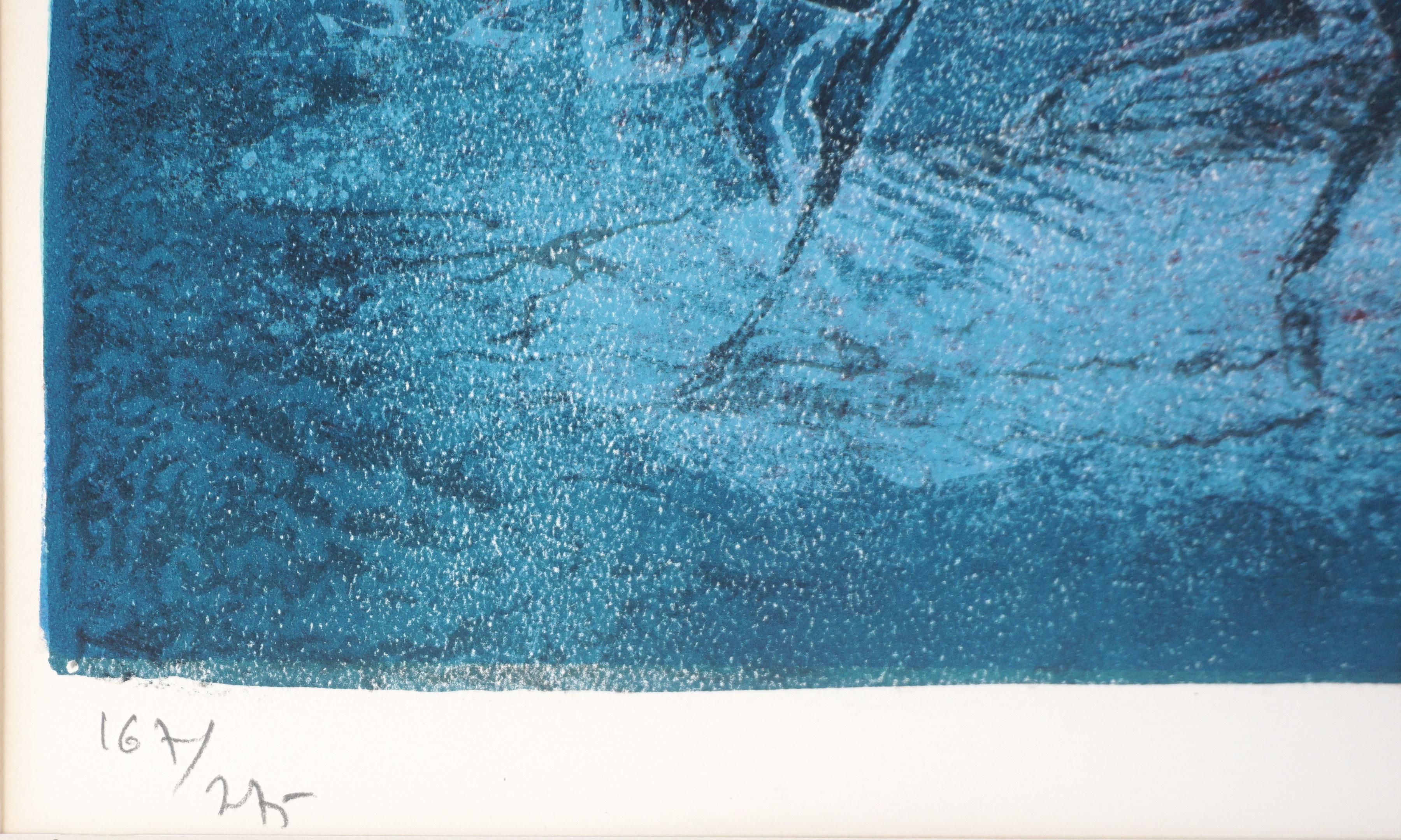 Mid Century Chevaux et Cavalières La Nuit Lithograph For Sale 1