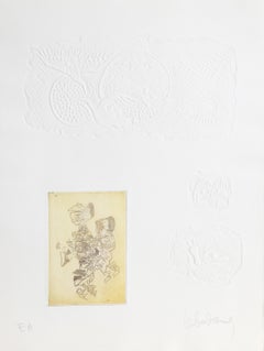 Mother and Child, Etching by Hoi Lebadang