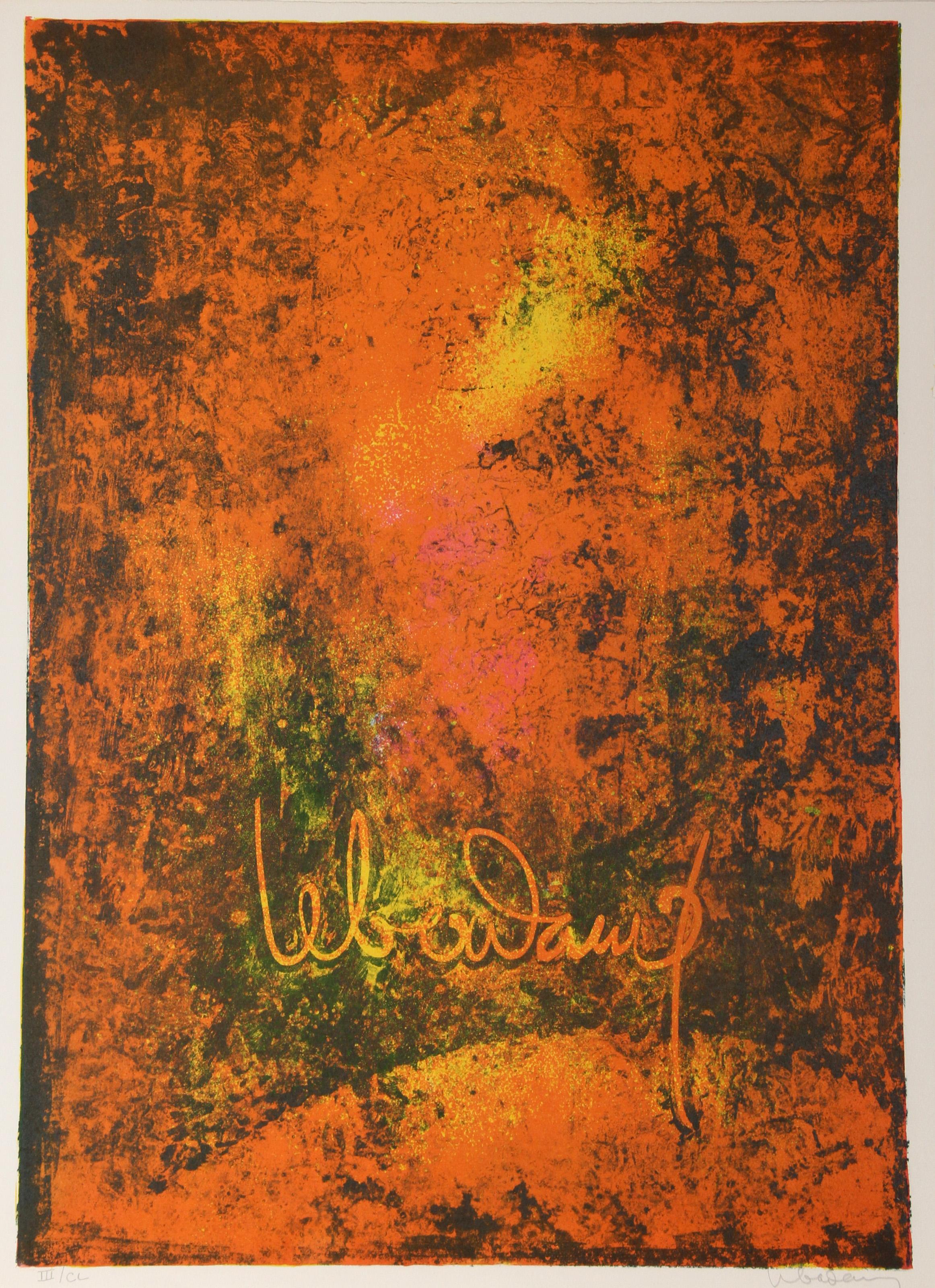Lebadang (aka Hoi), Vietnamese (1922 - 2015) -  Nature Prays Without Words 5. Year: 1967, Medium: Lithograph on Arches, signed and numbered in pencil, Edition: III/CL, Size: 30  x 22 in. (76.2  x 55.88 cm) 