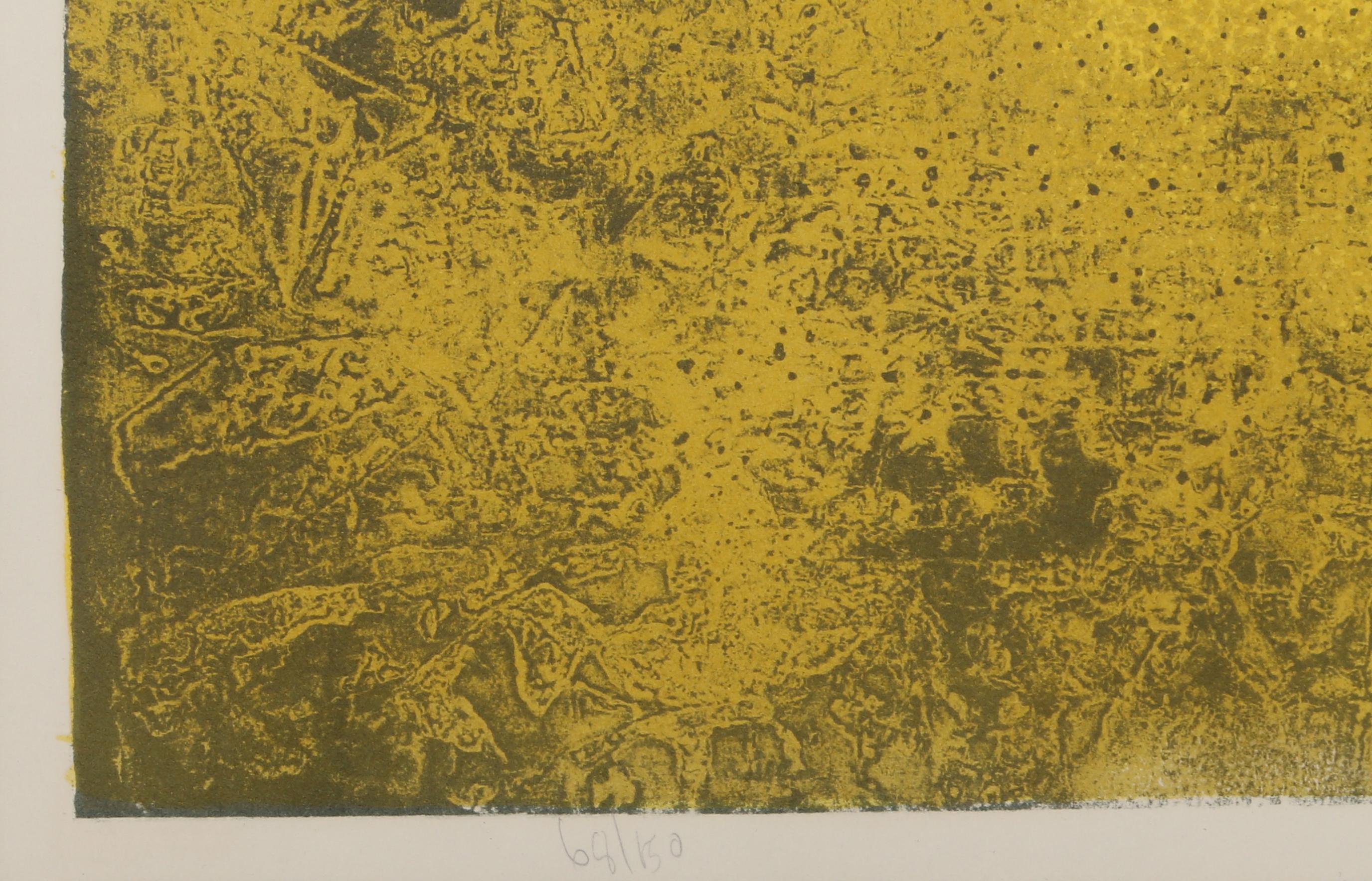 La naturaleza reza sin palabras IV, litografía abstracta de Hoi Lebadang en venta 1