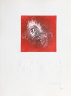 Vintage Red Horse, Etching by Hoi Lebadang