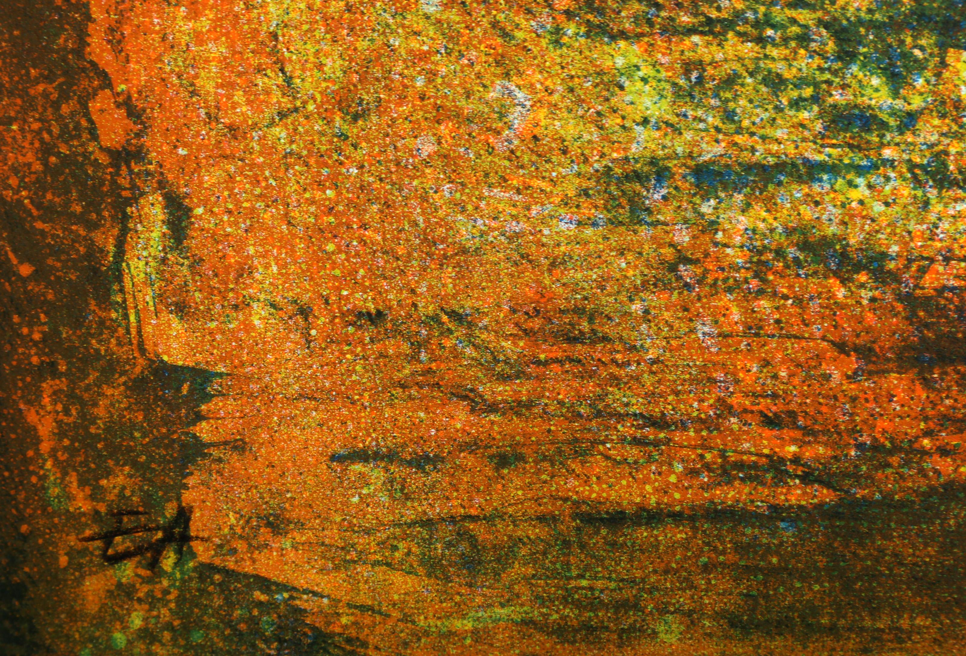 Paesaggio fluviale, litografia di Hoi Lebadang in vendita 2