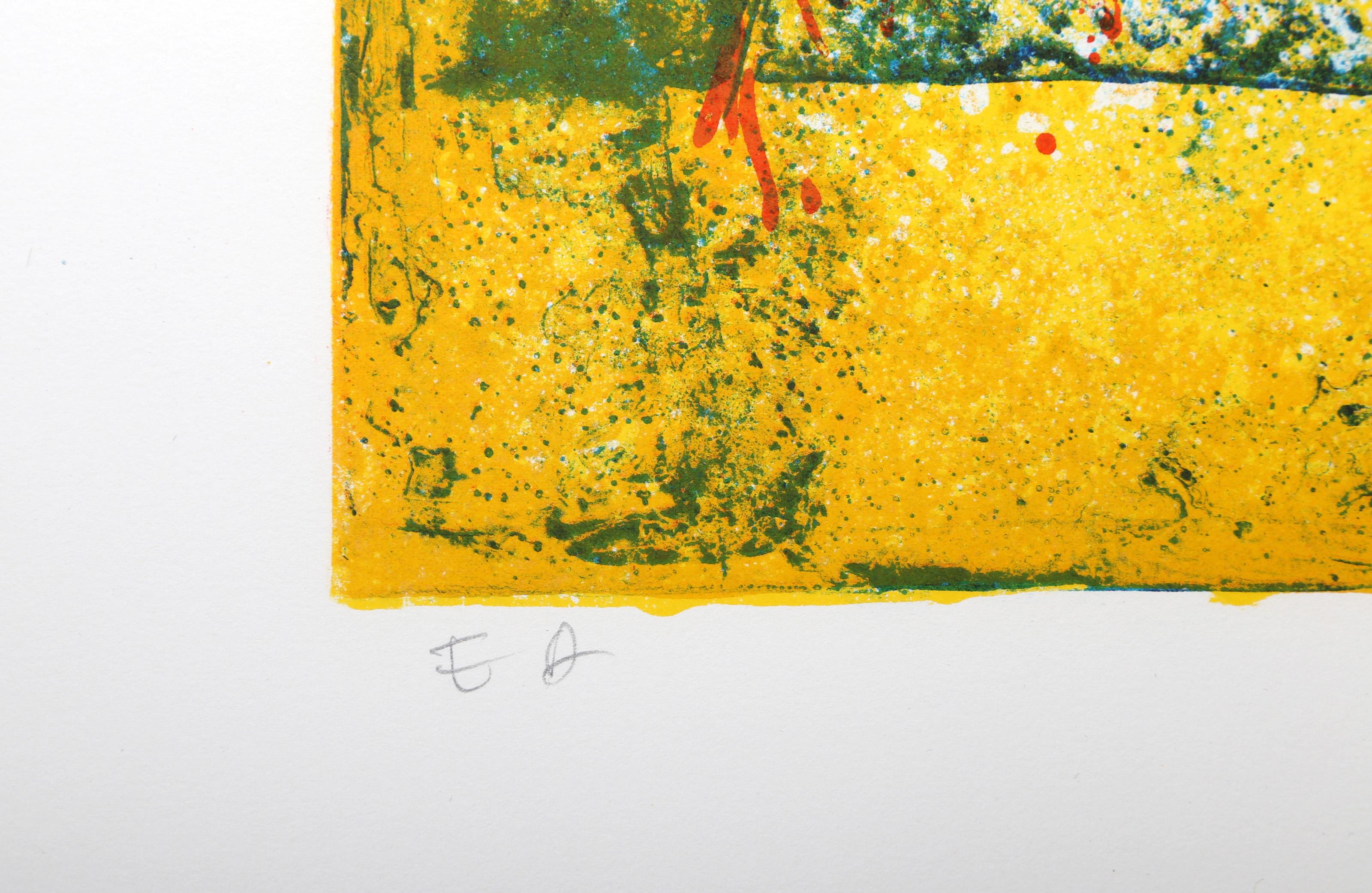 Stilleben in Gelb , Lithographie von Hoi Lebadang im Angebot 2