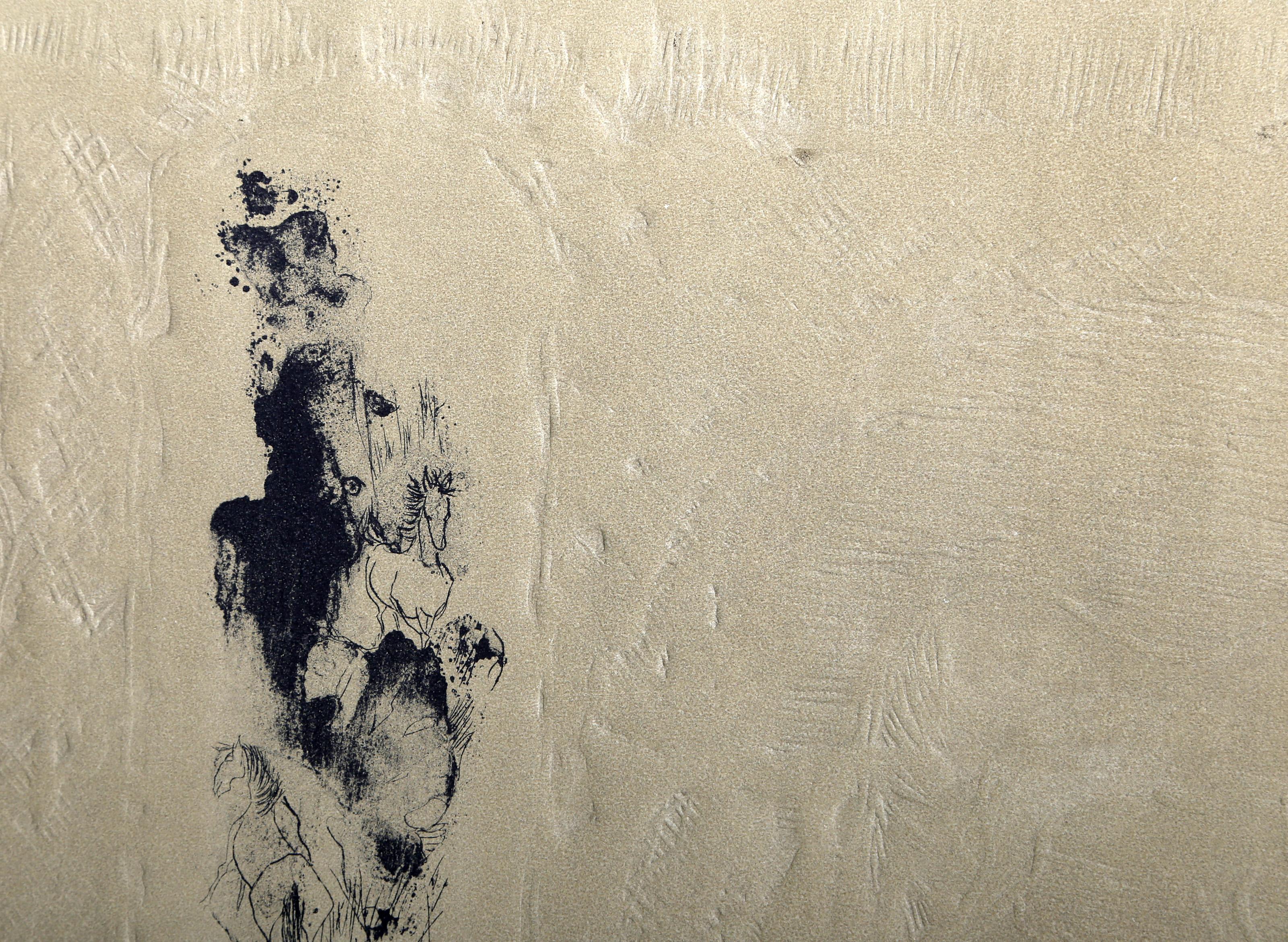 Stone Horses 7, Etching by Hoi Lebadang For Sale 1
