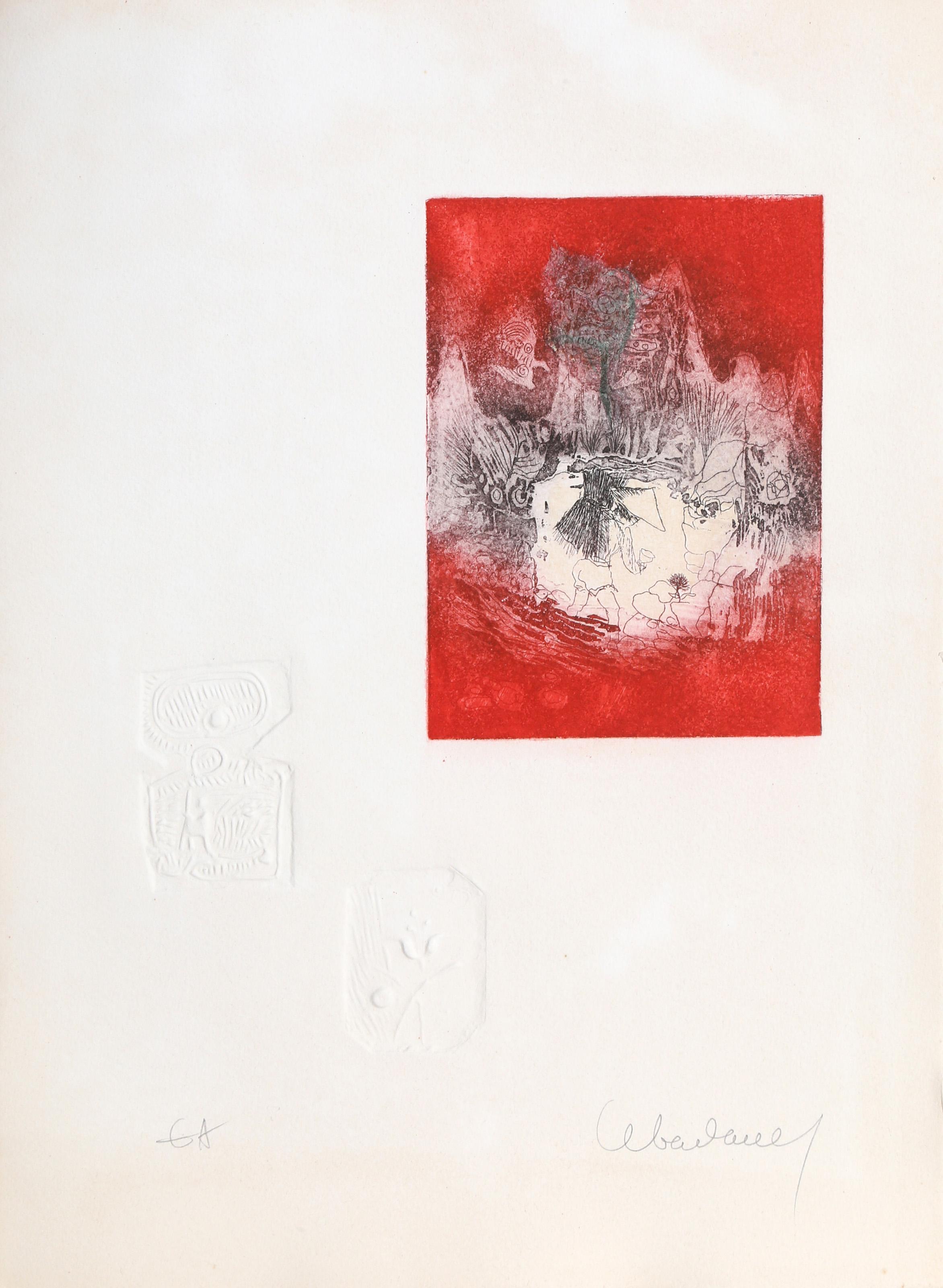 Lebadang (alias Hoi), Vietnamien (1922 - 2015) -  Travail du Matin. Année : circa 1970, Médium : Gravure en relief, signée au crayon, Edition : EA, Taille : 15  x 11 in. (38.1  x 27,94 cm) 