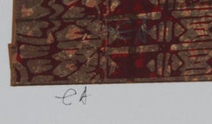 Undressing Woman, Screenprint with Gold by Hoi Lebadang