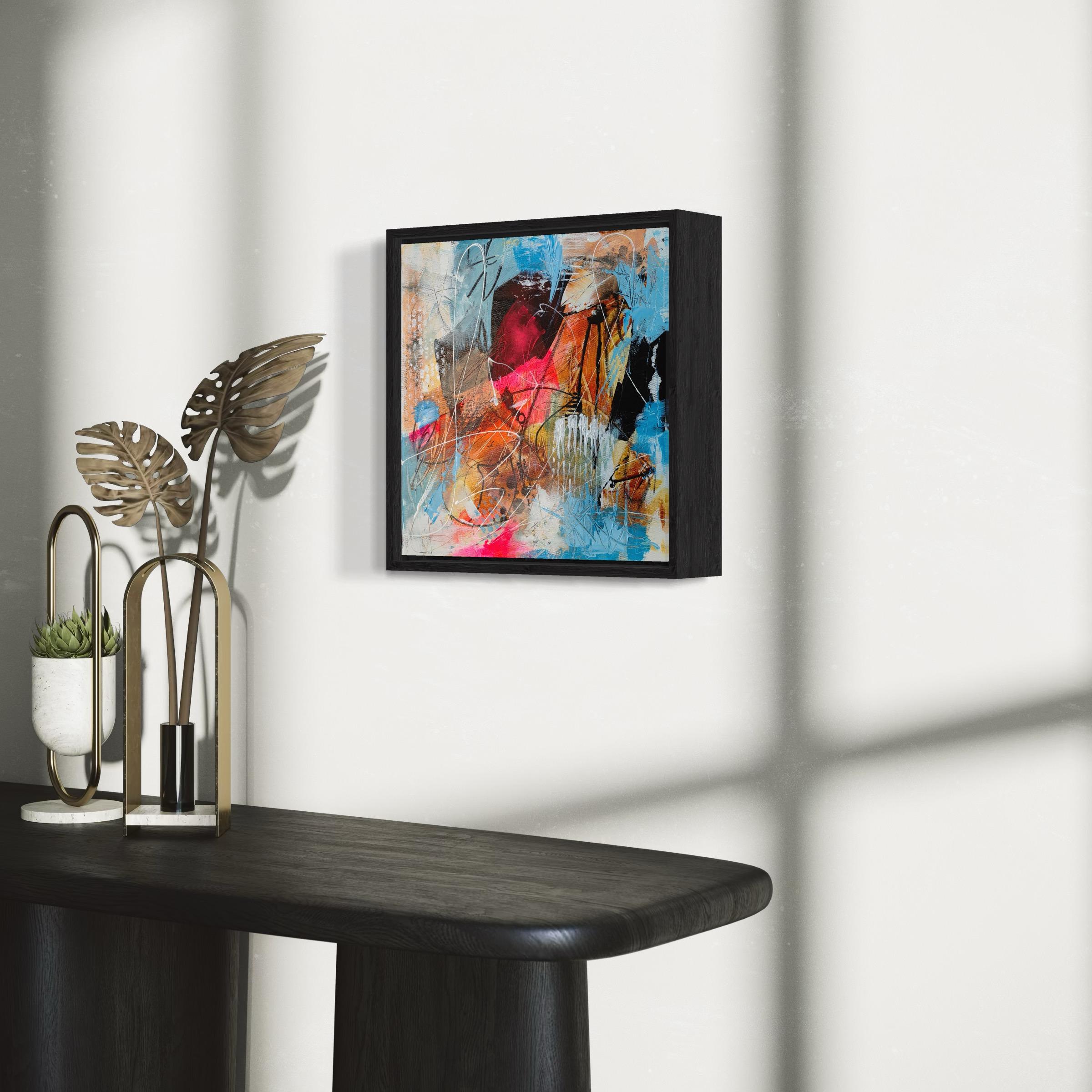 « Abstract 1 » - Peinture expressionniste abstraite encadrée à l'acrylique 2024 en vente 5
