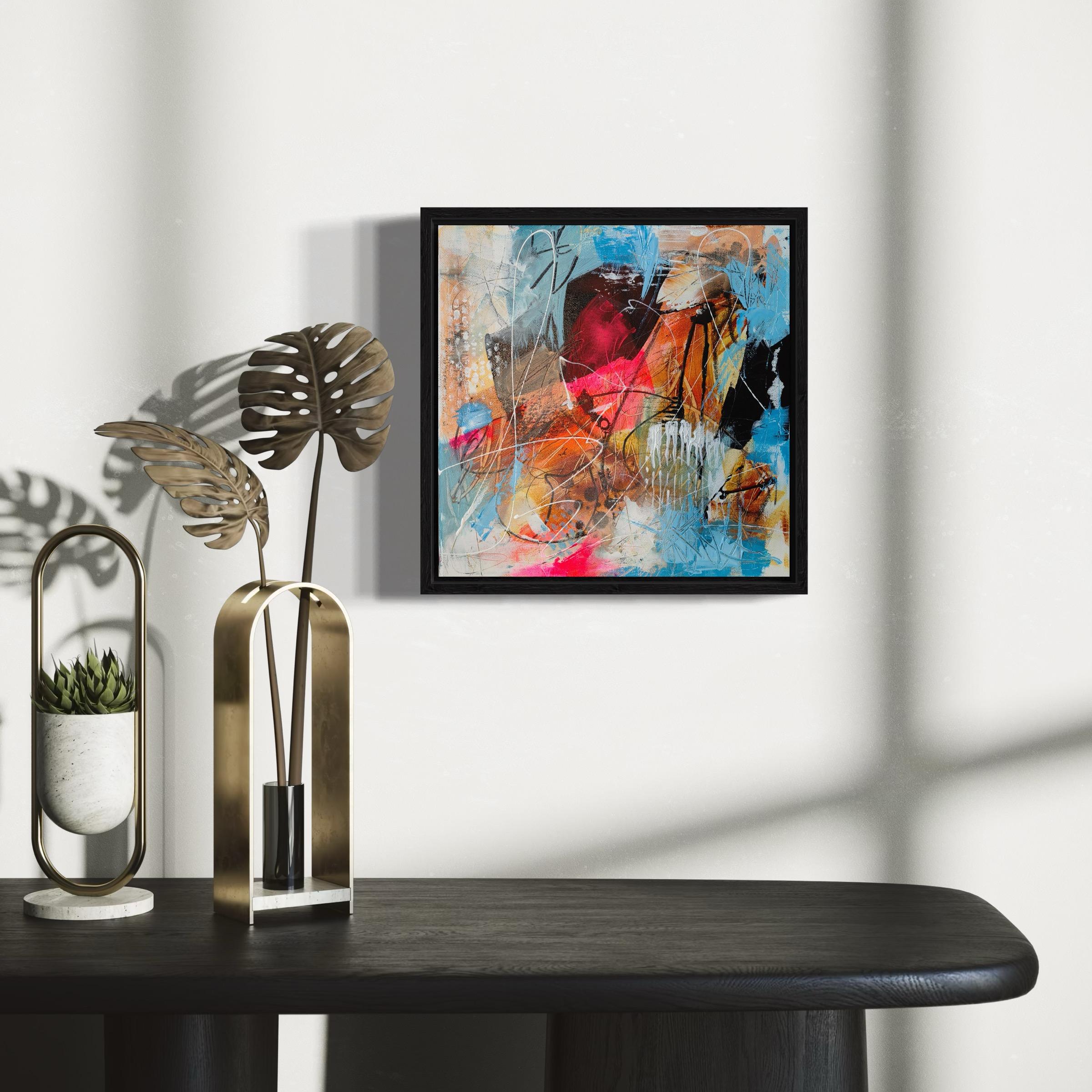 « Abstract 1 » - Peinture expressionniste abstraite encadrée à l'acrylique 2024 en vente 4