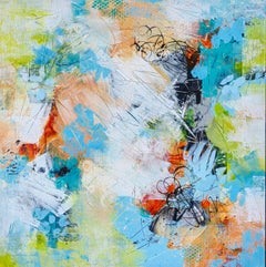 "Abstract 10" - Abstract Expressionist Acrylic Framed Painting 2024