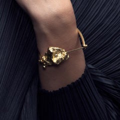 Hojari Gold-Plated Textured Bracelet