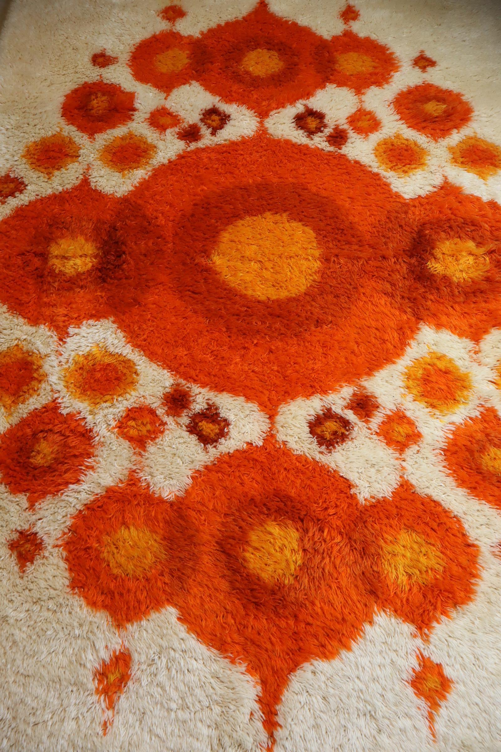 Danish Hojer Eksport mid-century wool carpet: 