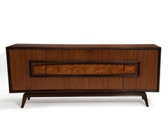 Hoke Wood Products Sculptural Nine Drawer Walnut Burl Dresser Mid Century