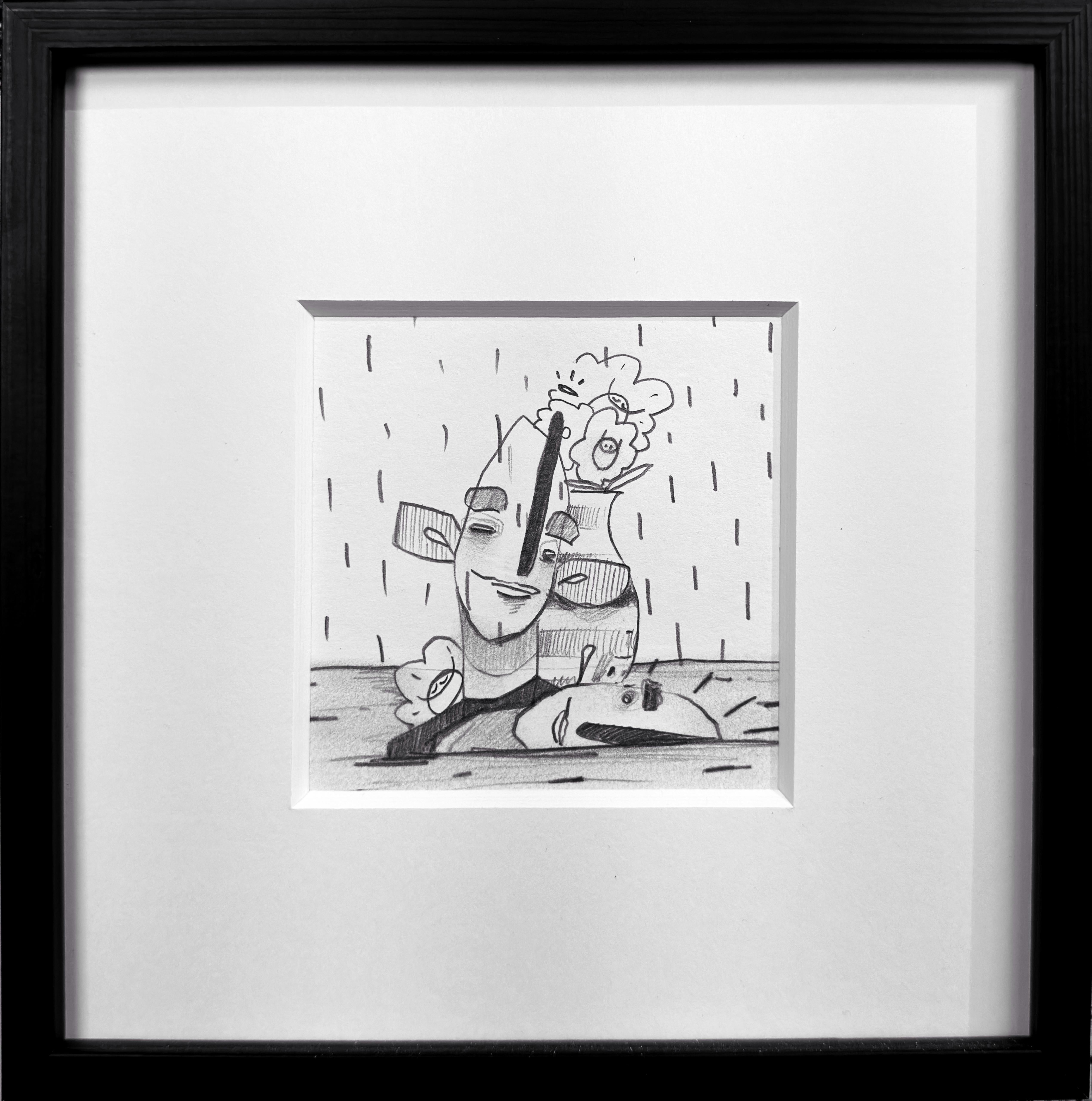 Figurative Painting de Hoker One - Sólo es lluvia