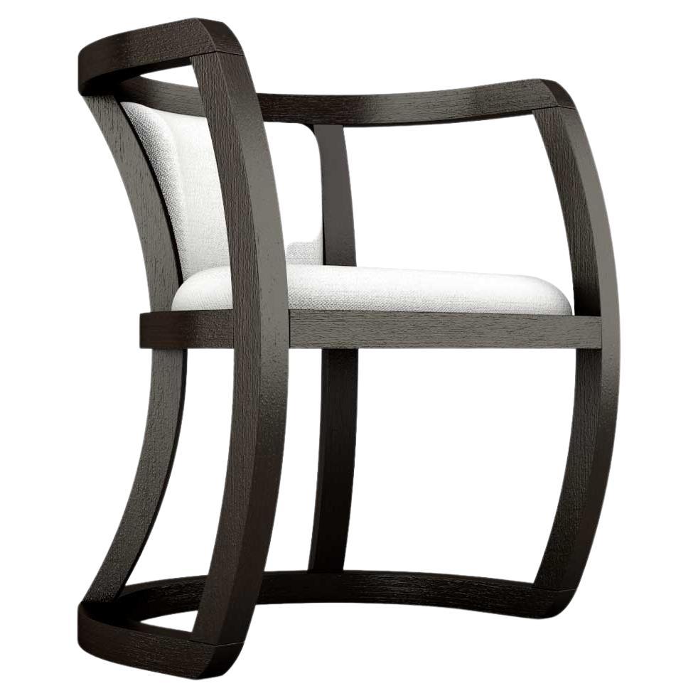 Hokkaido Armchair - Modern and Minimalistic Black Armchair with Upholstered Seat