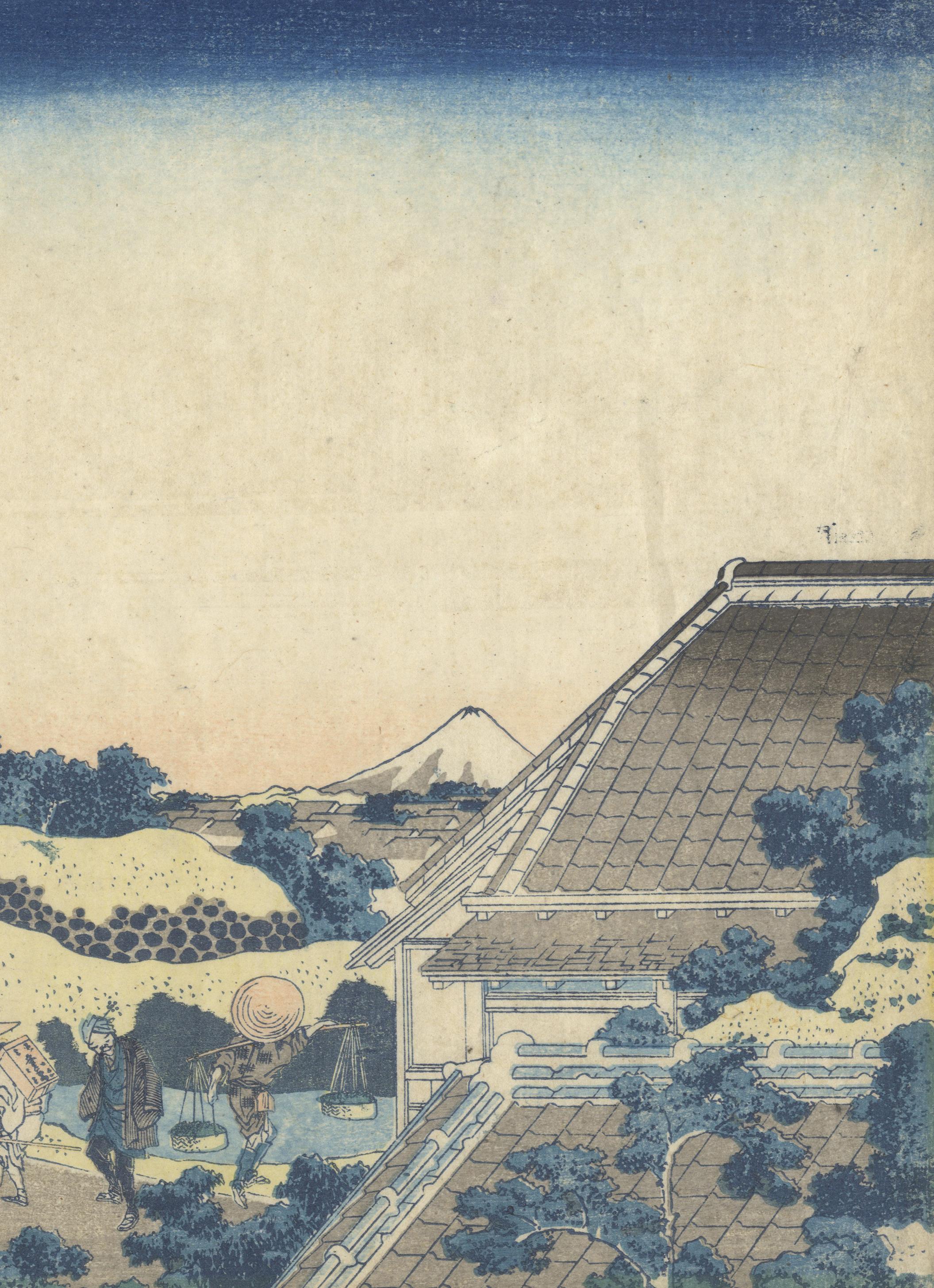 Edo Hokusai 19th Century Japanese Woodblock Print, Ukiyo-e 36 Views of Mount Fuji For Sale