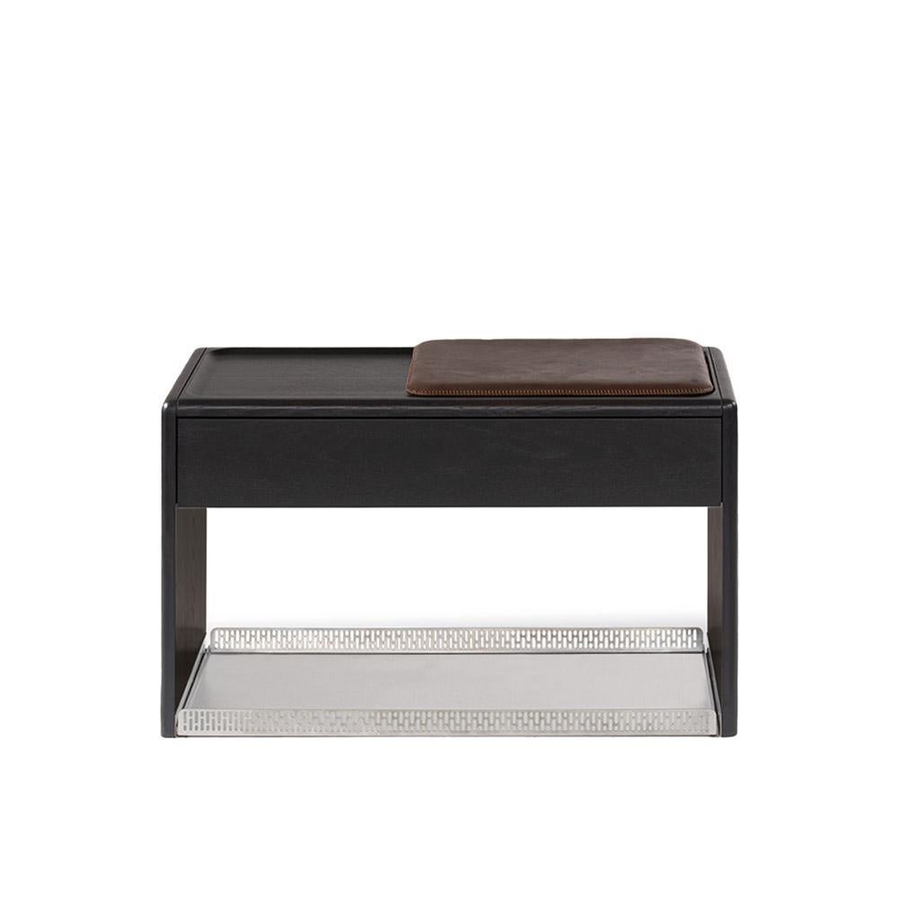 HOL Banc et porte-chaussures Oak Cushioned Black Rectangular Neuf - En vente à İzmir, İzmir