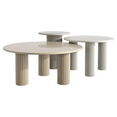 HOLA Tavolino Triplo Set Grigio&Beige di Hermhaus