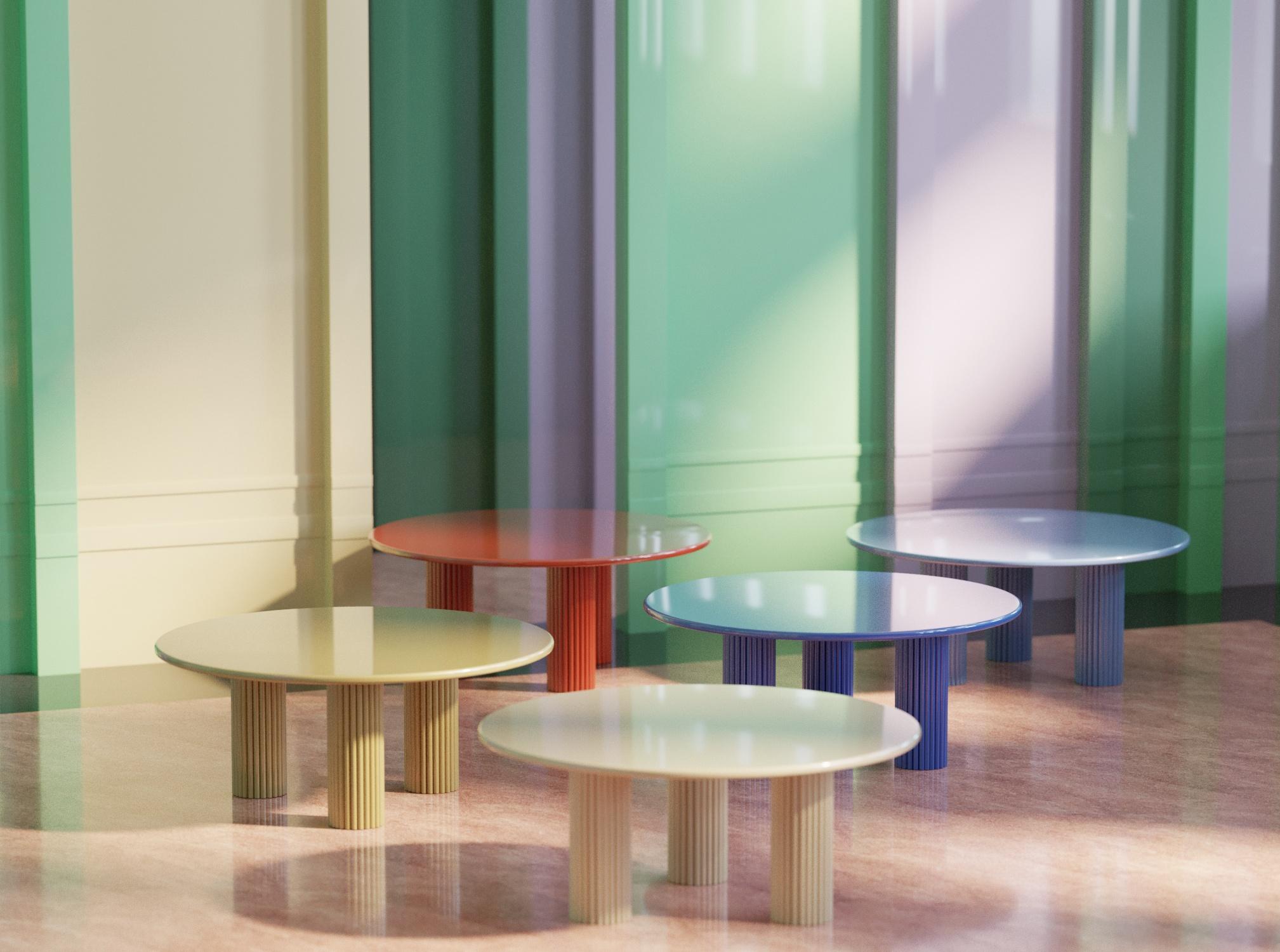 XXIe siècle et contemporain Table basse HOLA bleu clair Hermhaus en vente