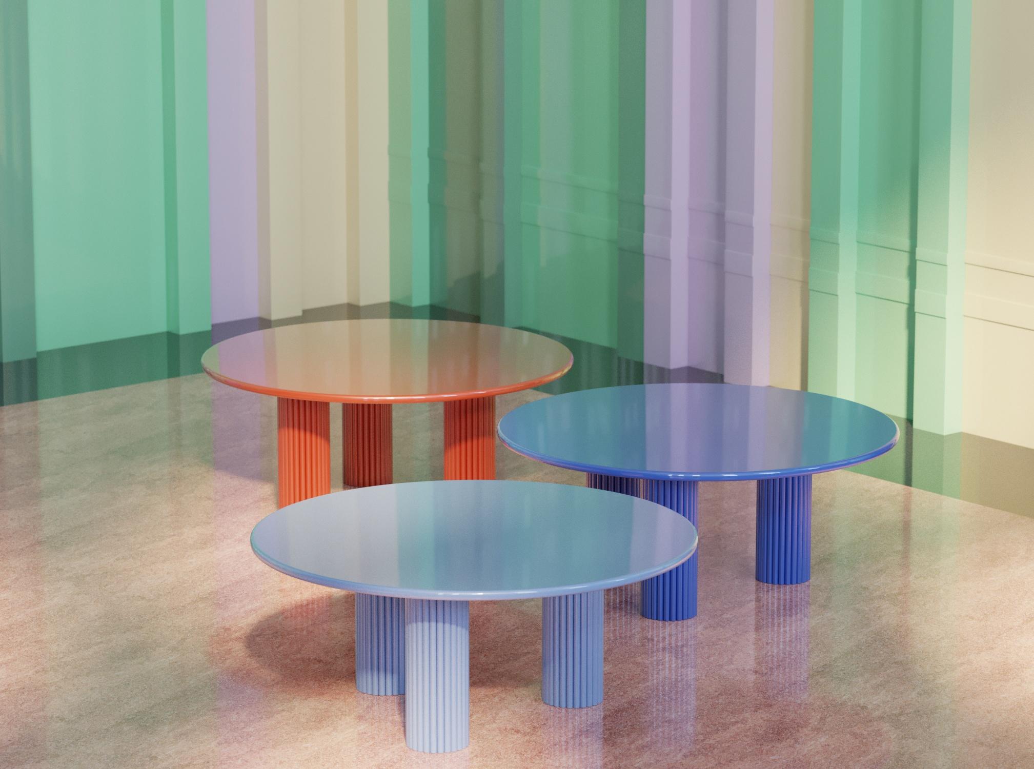 Bois Table basse HOLA bleu clair Hermhaus en vente