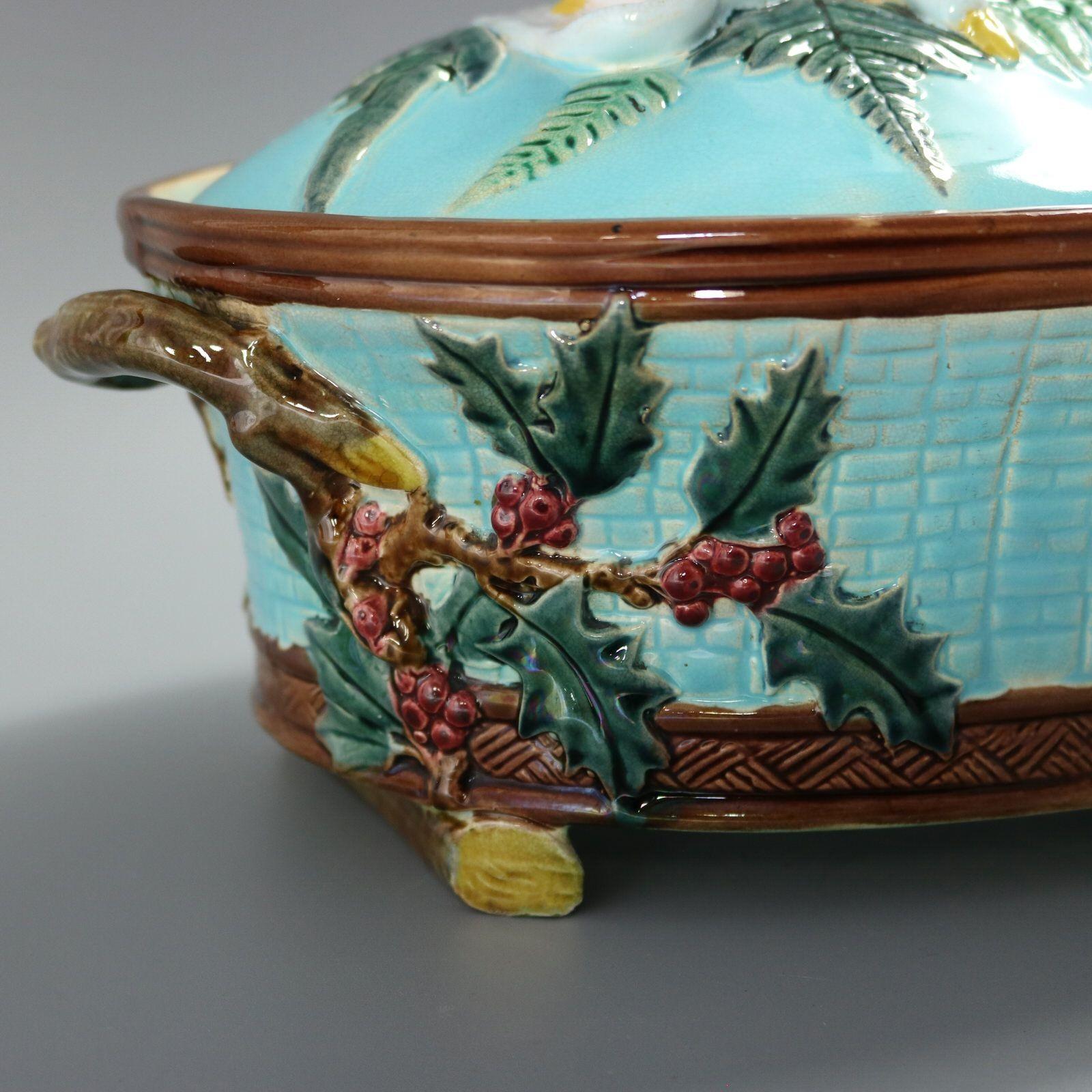 Holdcroft Majolica Fox And Goose Game Pie Dish For Sale 7
