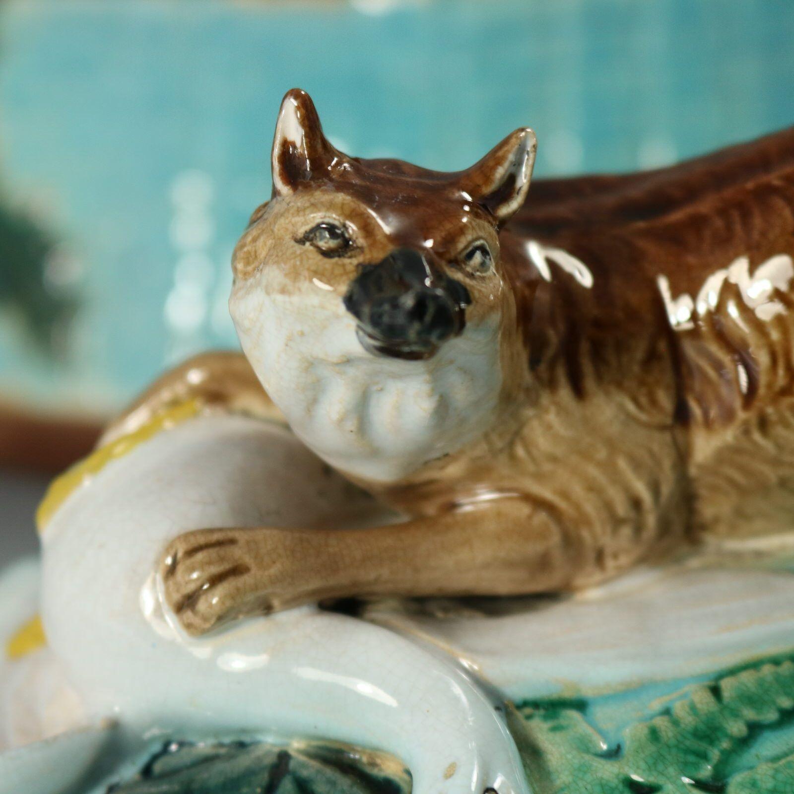 Holdcroft Majolica Fox And Goose Game Pie Dish For Sale 10