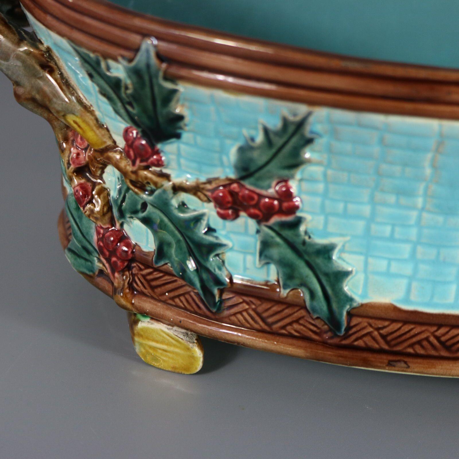 Holdcroft Majolica Fox And Goose Game Pie Dish For Sale 12