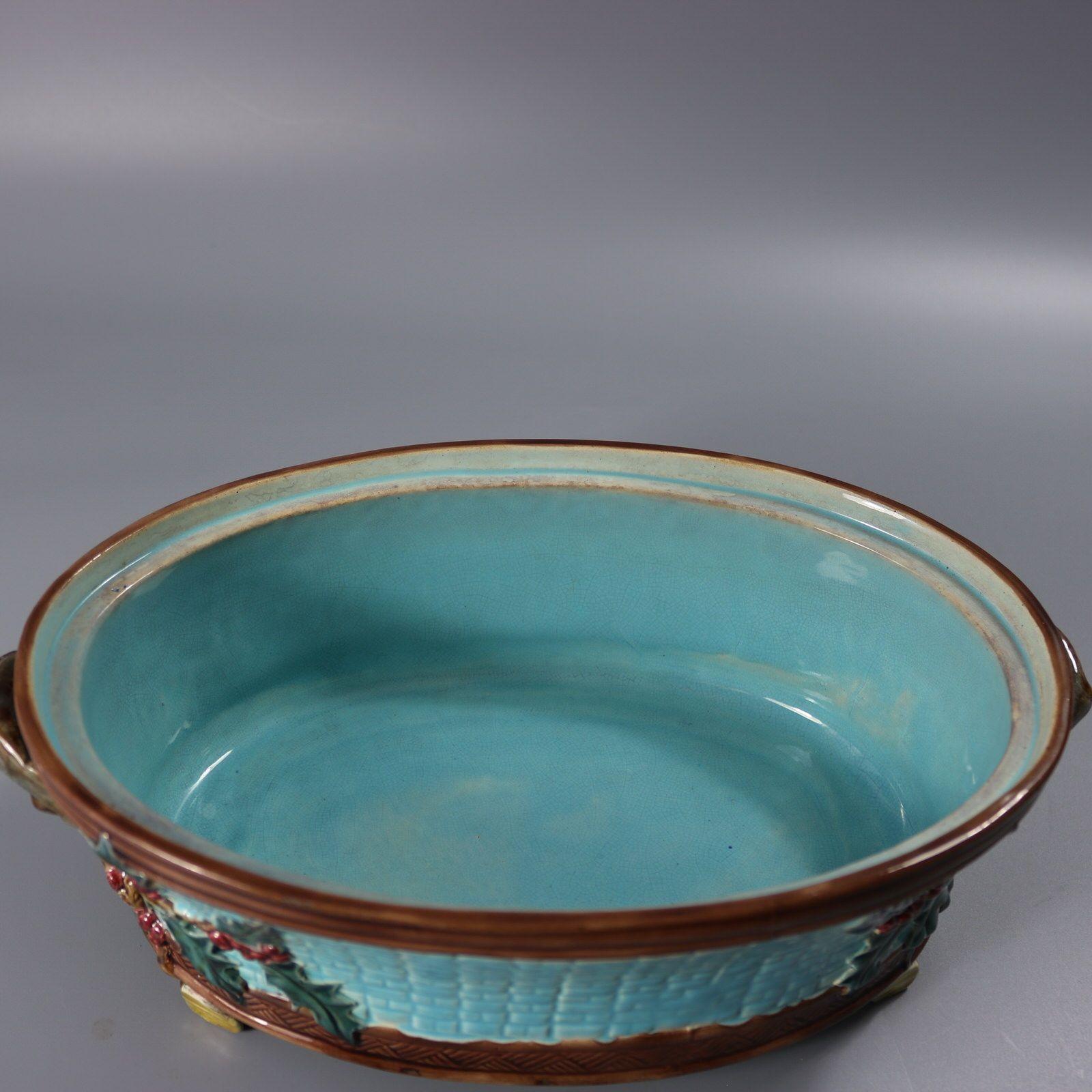 Holdcroft Majolica Fox And Goose Game Pie Dish For Sale 13