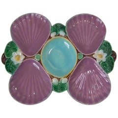 Holdcroft Majolica Lily Oyster Dish