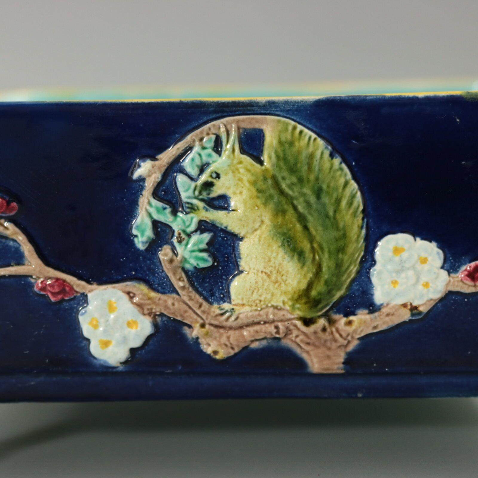 Holdcroft Majolica Square Box and Cover For Sale 8