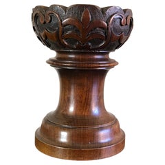 Antique Holder Candle Petite Fours Sweets Mahogany Gothic Revival