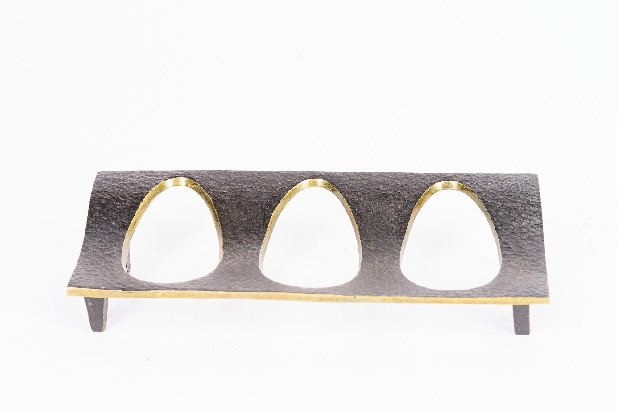 Mid-Century Modern Holder for 3 pipes by walter bosse vienna around 1950s For Sale