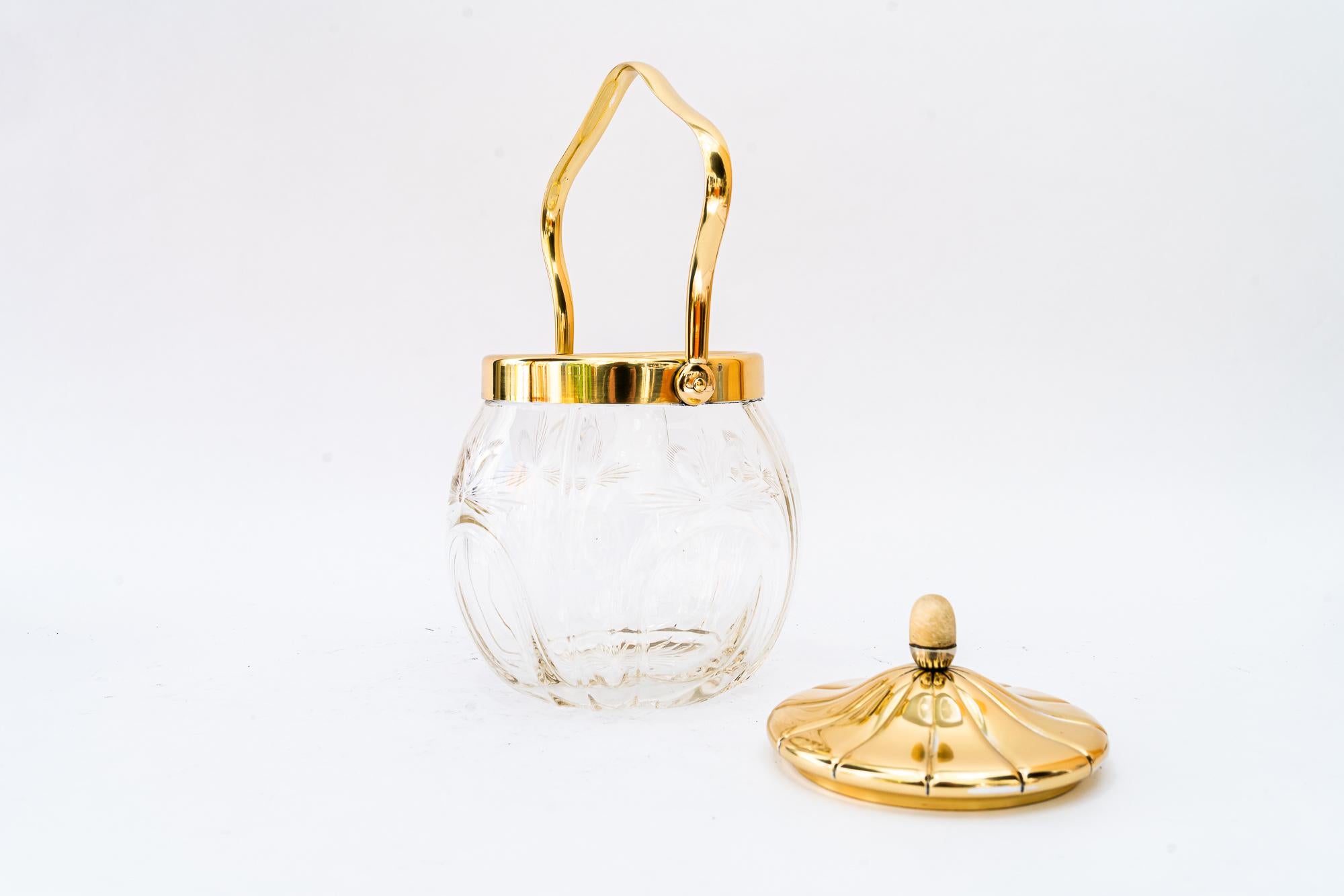 Holder for ice cubes art deco vienna around 1920 (Messing) im Angebot