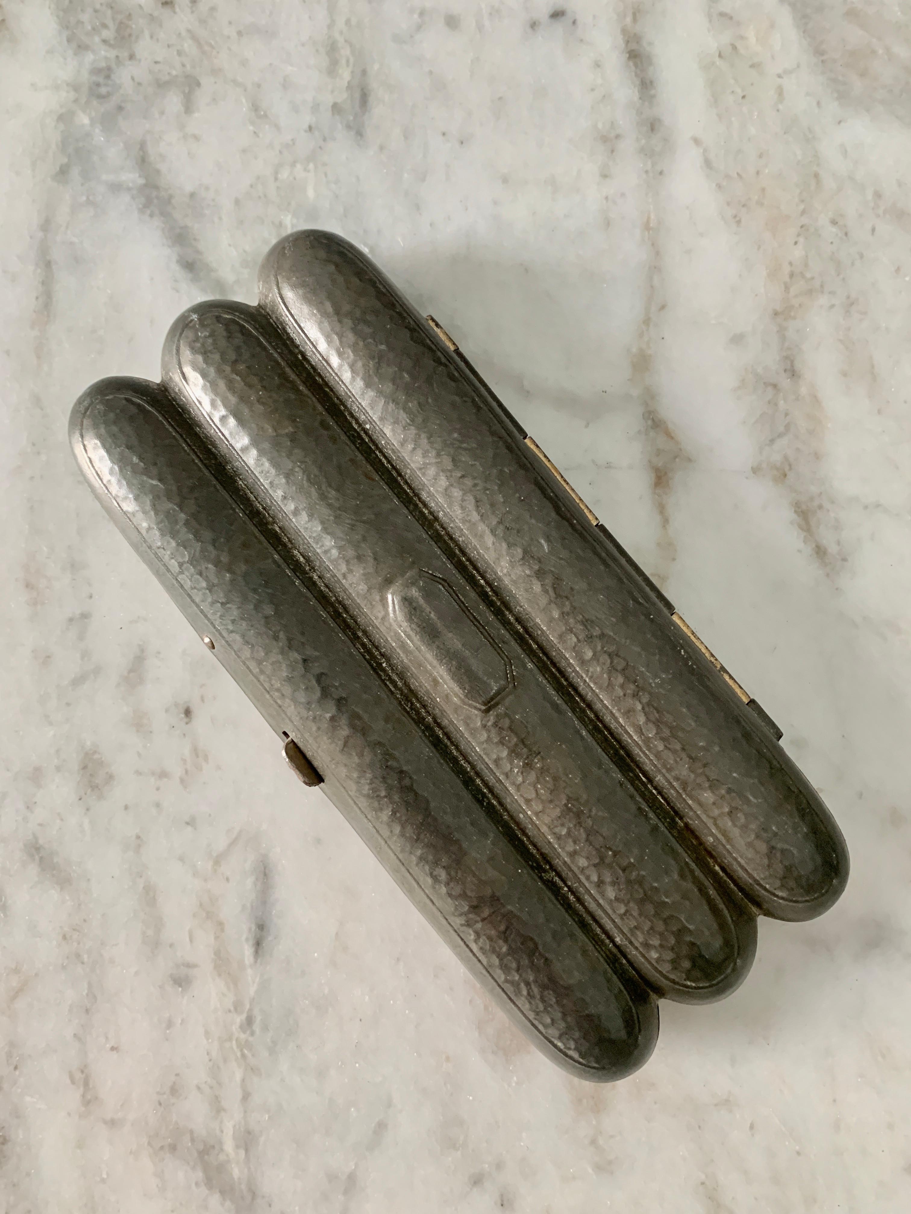 Tin Holder for Set of Three Cigars For Sale