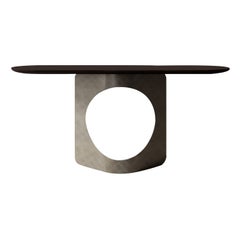 Console Hole in grigio grafite e noce