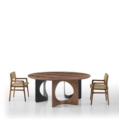 Hole Round Canaletto Wood Dining Table by Modesign