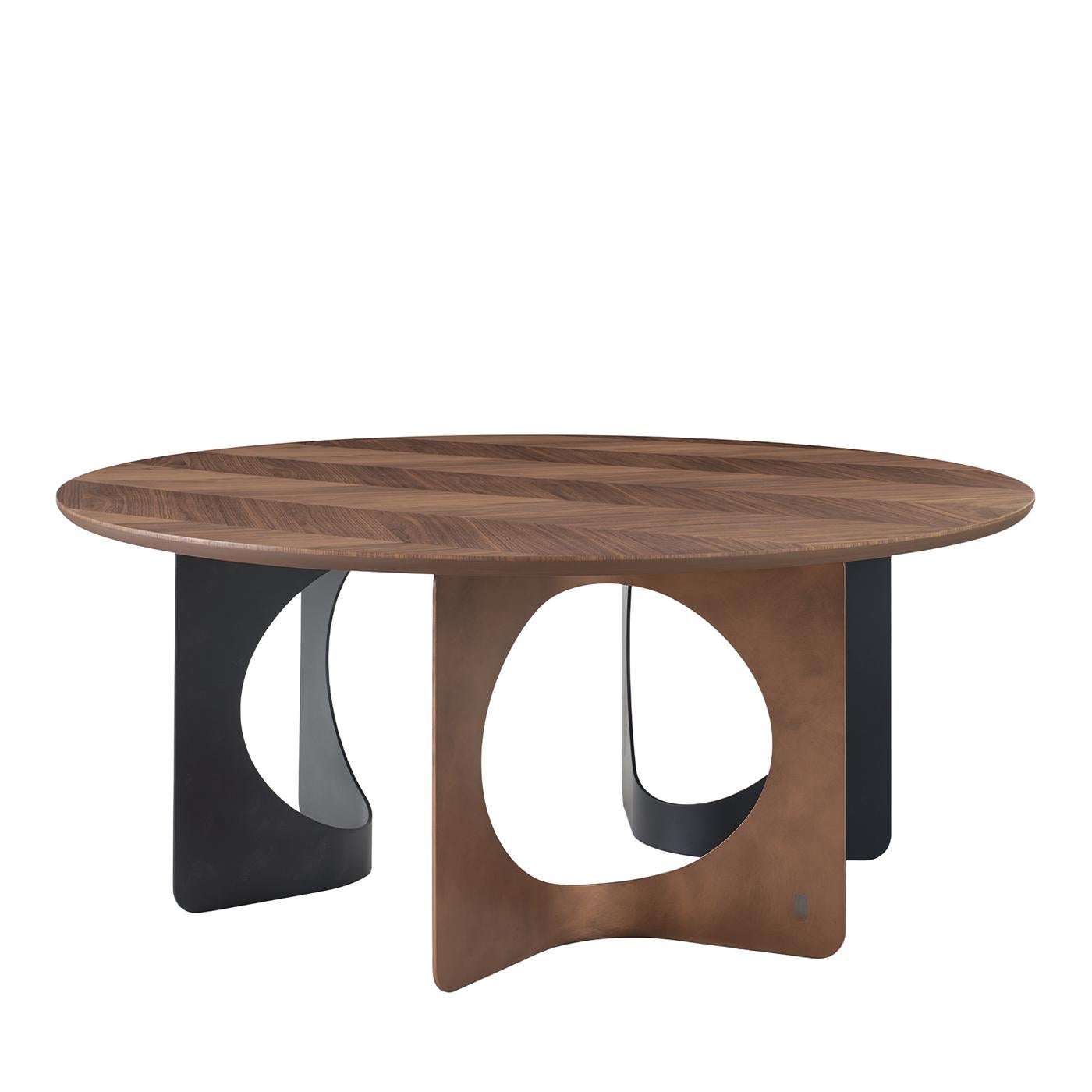 Hole Round Canaletto Wood Dining Table by Modesign Neuf - En vente à Milan, IT