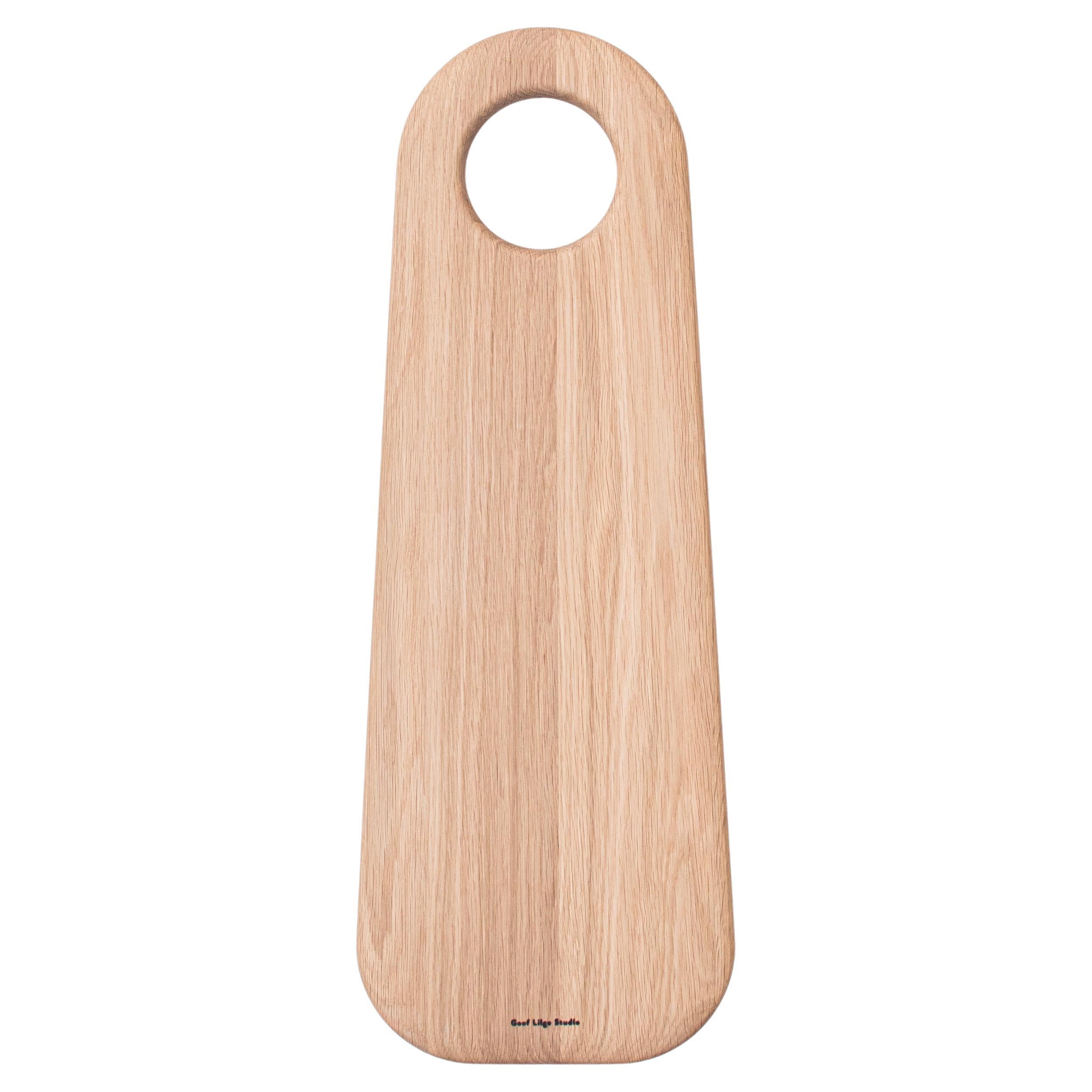 Hole Slab Long White Oak Charcuterie Board    For Sale