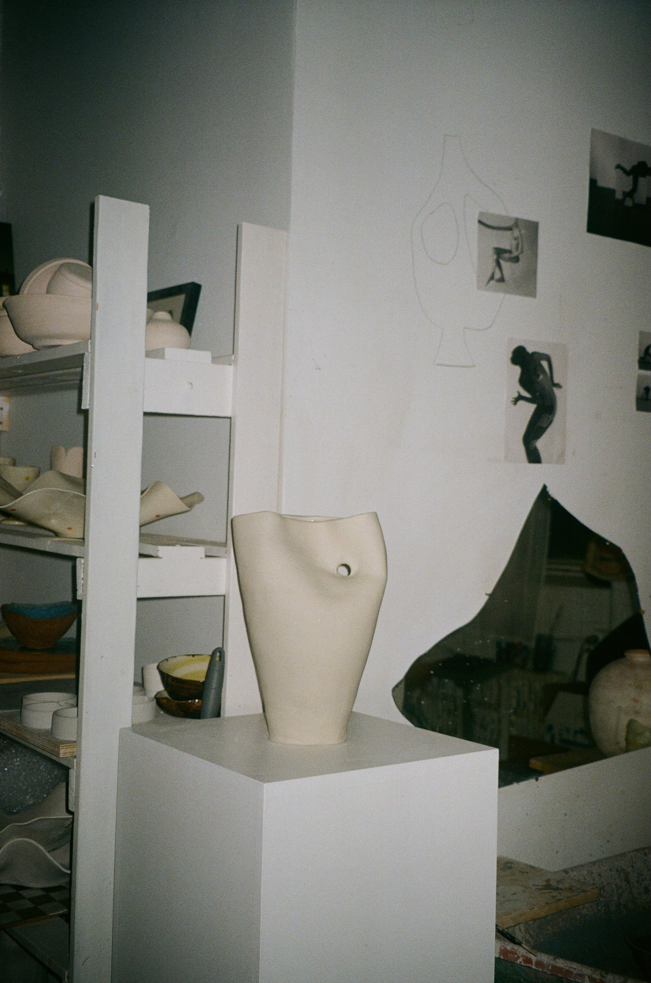 Post-Modern Hole Vase by Solem Ceramics For Sale