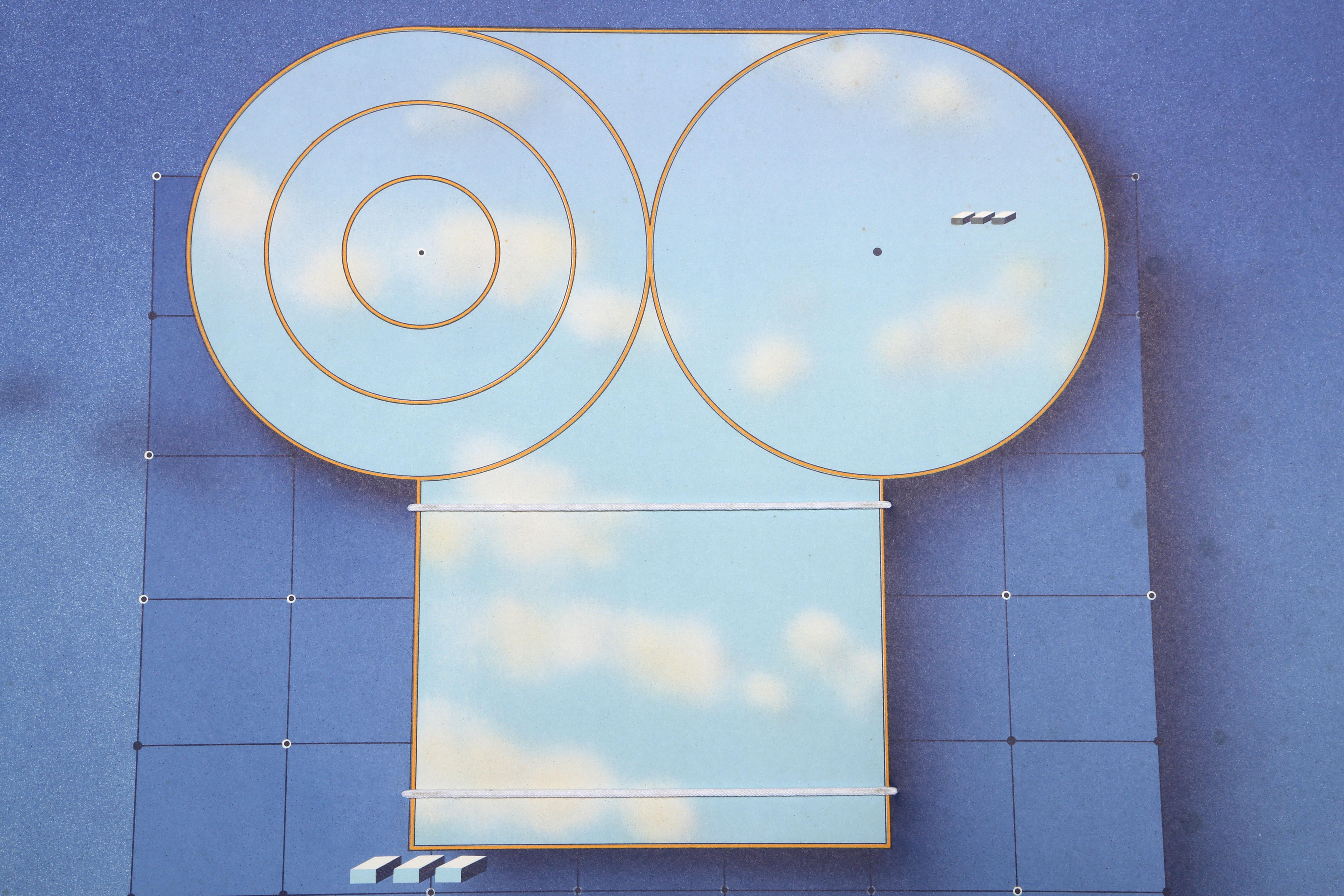 Morning Bell, Magritte-like Surreal Lithograph by Backstrom aka Beck o Jung - Print by Holger Bäckström