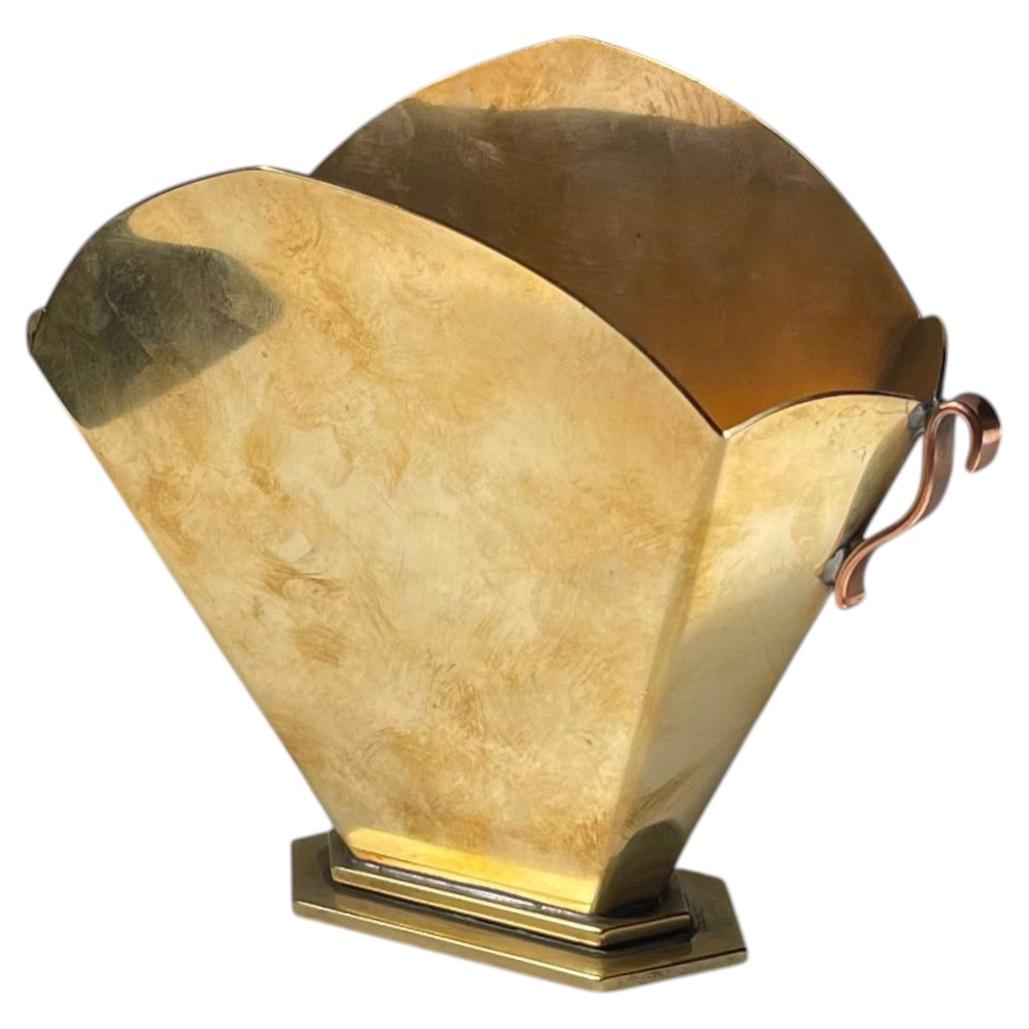 Holger Fridericias Art Deco Fan Vase in Bronze & Copper, 1920s For Sale