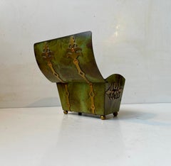 Holger FridericiasCasket Box in Patinated Bronze, 1930s