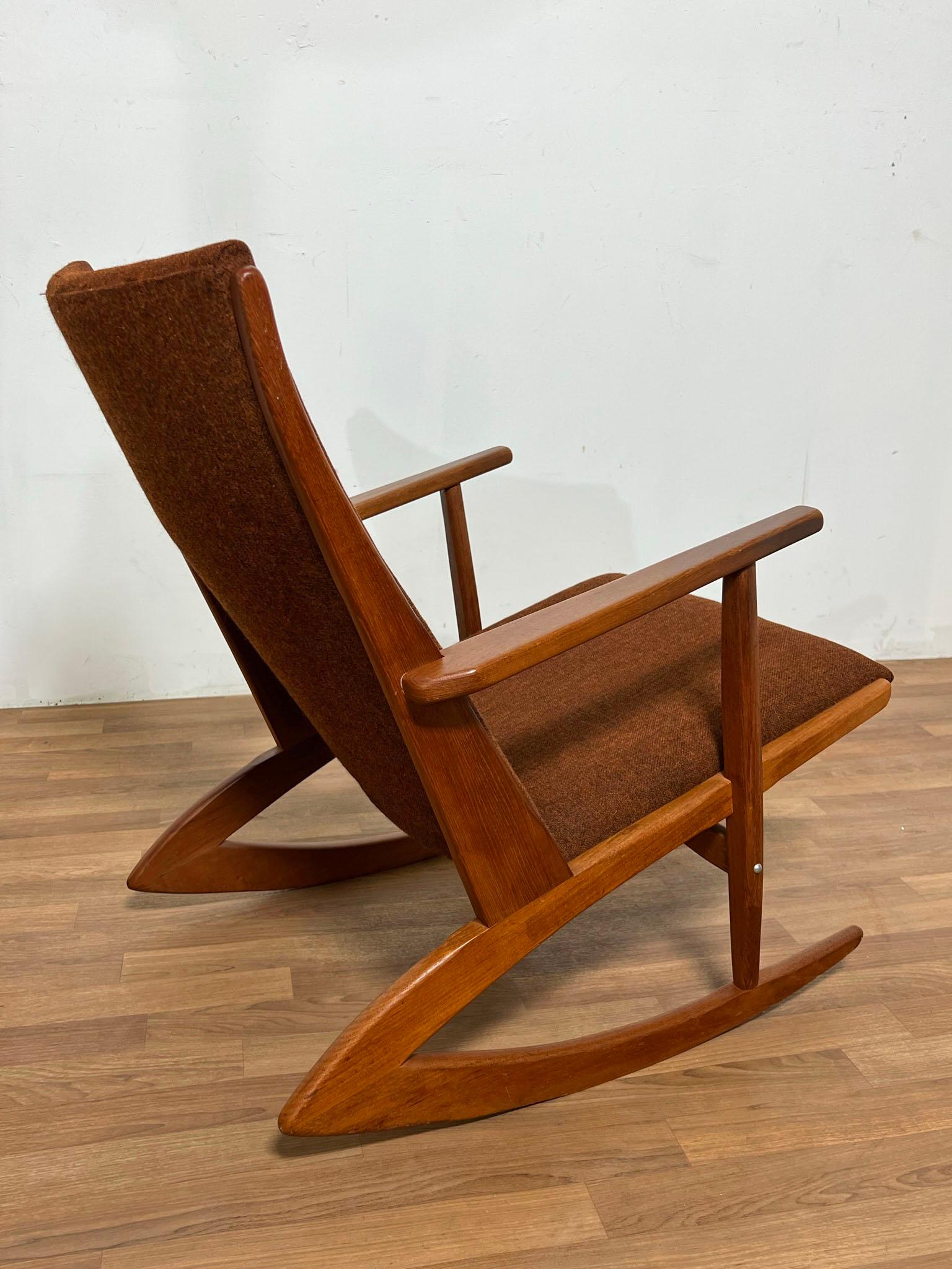 Scandinavian Modern Holger Georg Jensen for Tønder Møbelværk Danish Teak Rocker, circa 1960s For Sale