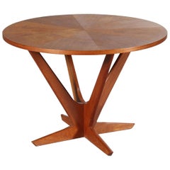 Holger Georg Jensen Kubus Circular Teak Pedestal Coffee Table