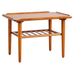 Holger Georg Jensen Teak Side Table with Magazine Shelf for Kubus, 1960s