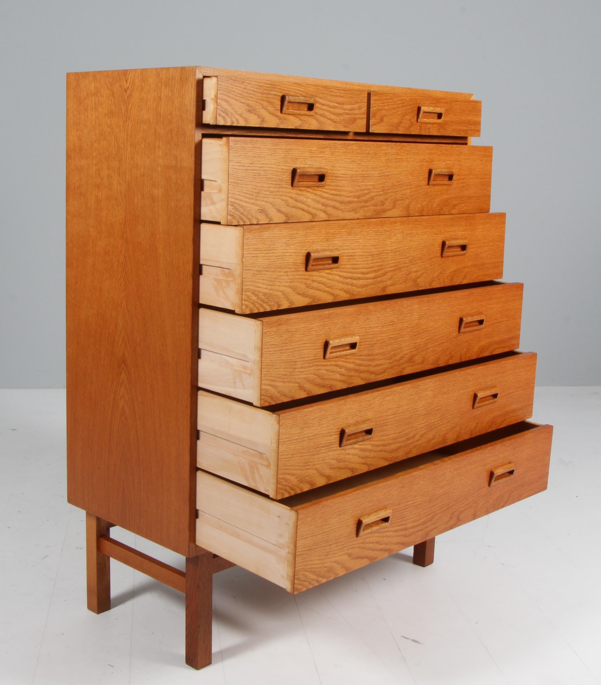 Holger Jensen chest of drawers for FDB, Denmark 1970s In Good Condition For Sale In Esbjerg, DK