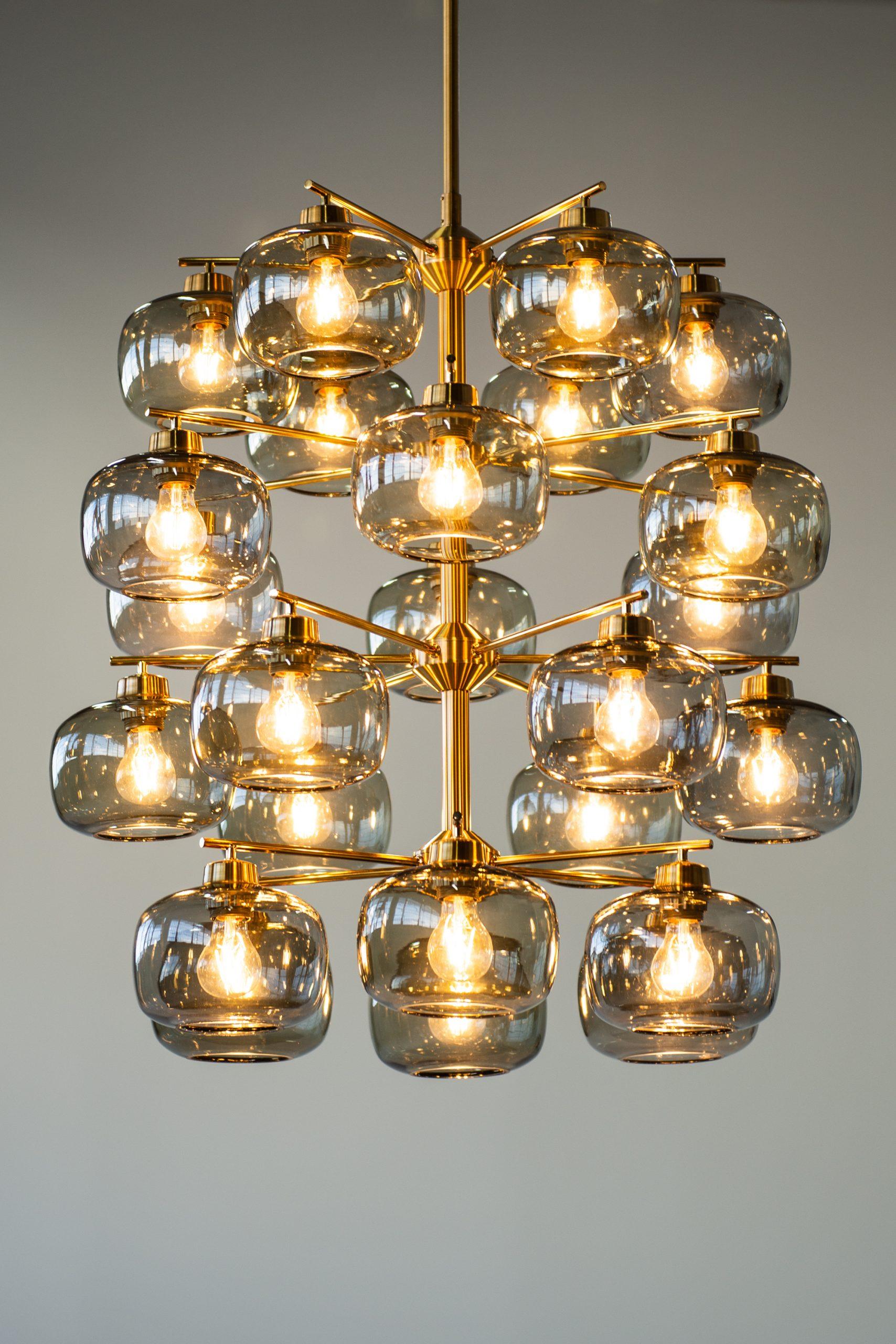 Holger Johansson Ceiling Lamp Produced by Westal in Sweden 1