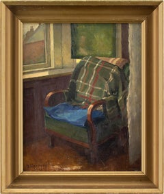 Holger Løvgreen, Grandma’s Chair, Oil Painting